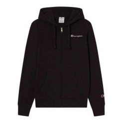 Damska Bluza Z Kapturem Zapinana Na Zamek Błyskawiczny. Czarne bluzy Champion, bez wzorów, z kapturem. Za 318.99 zł.