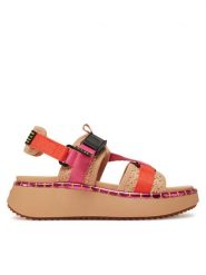 Steve Madden Sandały Decorum SM11003017 Beżowy. Brązowe sandały Steve Madden, bez wzorów, z materiału, bez obcasa, na koturnie, bez zapięcia. Za 389.99 zł.