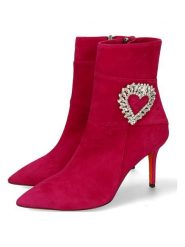 MELVIN & HAMILTON Skórzane botki "Lisa 3" w kolorze różowym rozmiar: 38. Różowe botki Melvin & Hamilton, bez wzorów, bez obcasa, na szpilce, bez zapięcia. Za 709.99 zł.