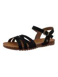 MUSTANG SHOES Sandały "Nannette" w kolorze czarnym rozmiar: 40. Czarne sandały MUSTANG SHOES, bez wzorów, klasyczne, z otwartym noskiem, bez obcasa, bez zapięcia. Za 174.84 zł.