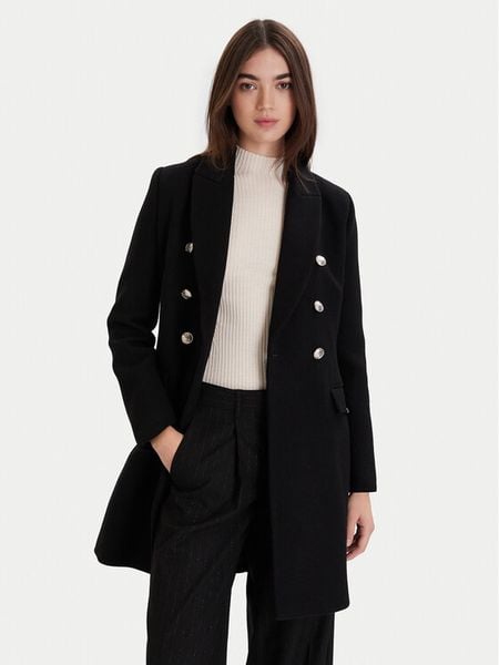 Morgan Płaszcz wełniany 252-GATIM.F Czarny Regular Fit. Czarne płaszcze Morgan, na zimę, bez wzorów, z syntetyku, bez kaptura. Za 929.99 zł.