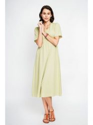 Le Jardin du Lin Sukienka w kolorze jasnozielonym rozmiar: 42. Zielone sukienki Le jardin du lin, bez wzorów, klasyczne, bez kołnierzyka, bez ramiączek, midi. Za 121.99 zł.