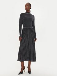 PINKO Sukienka dzianinowa Ismaele Abito 104443 A28U Czarny Regular Fit. Czarne sukienki Pinko, s, bez wzorów, z dzianiny, bez kołnierzyka, bez ramiączek. Za 649.99 zł.