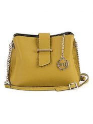 Mia Tomazzi Skórzana torebka "Cipria" w kolorze żółtym - 21 x 17 x 10 cm rozmiar: onesize. Żółte torby na ramię Mia Tomazzi, bez wzorów, z materiału, na ramię, bez dodatków. Za 217.99 zł.