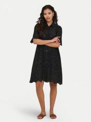 ONLY Sukienka letnia Valais 15357653 Czarny Regular Fit. Czarne sukienki Only, na lato, xs, bez wzorów, z bawełny, bez kołnierzyka, bez ramiączek. Za 229.99 zł.