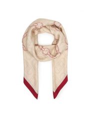 Tommy Hilfiger Szal Chain Silk Large Scarf AW0AW18277 Czerwony. Czerwone rękawiczki TOMMY HILFIGER, bez wzorów, z jedwabiu. Za 369.99 zł.