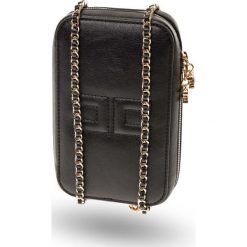 TOREBKA Elisabetta Franchi. Czarne torby na ramię Elisabetta Franchi, bez wzorów, ze skóry ekologicznej, na ramię, bez dodatków. Za 799.00 zł.