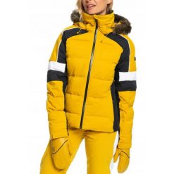Kurtka narciarska damska Roxy Blizzard. Żółte kurtki narciarskie Roxy, xs, bez wzorów, z elastanu, bez kaptura, narciarskie. Za 837.00 zł.