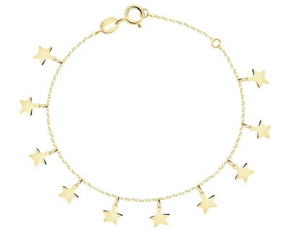 Złota bransoletka - gwiazdy. Żółte bransoletki Apart, złote. Za 359.00 zł.