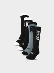 4F Skarpety snowboardowe (2-pack) damskie - czarne 39-42. Czarne skarpety 4f, bez wzorów, z elastanu. W wyprzedaży za 79.99 zł.