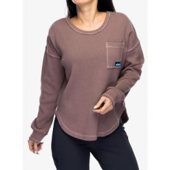 Bluza bawełniana damska Kavu Penshaw. Czerwone bluzy KAVU, s, bez wzorów, z bawełny, bez kaptura. Za 230.99 zł.