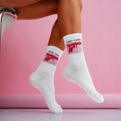 Białe skarpetki damskie gang gang 1229. Białe skarpety Milena, bez wzorów, z bawełny. Za 16.90 zł.