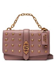 Guess Torebka w kolorze jasnoróżowym - 24 x 16 x 5 cm rozmiar: onesize. Różowe torby na ramię Guess, z aplikacjami, z materiału, na ramię, bez dodatków. Za 303.78 zł.