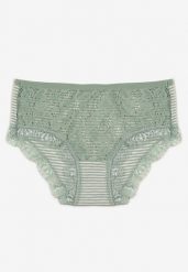 Miętowe Bawełniane Majtki Figi z Koronką Wexne. Zielone figi Born2be, m, bez wzorów, z bawełny. Za 4.99 zł.