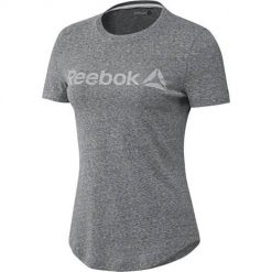 Koszulka sportowa damska Reebok EL Prime Group Tee. Szare koszulki sportowe Reebok, bez wzorów, bez ramiączek. Za 111.00 zł.