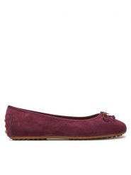 LAUREN RALPH LAUREN Baleriny 802951376002 Bordowy. Czerwone baleriny Lauren Ralph Lauren, bez wzorów, ze skóry, bez obcasa. Za 339.99 zł.