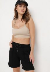 Czarne Klasyczne Szorty z Gumką w Pasie i Wsuwanymi Kieszeniami Cadenzara. Czarne szorty Born2be, bez wzorów, eleganckie. Za 44.99 zł.