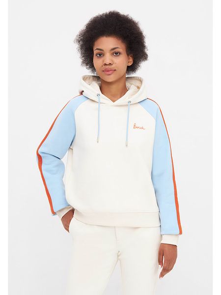 Bench Bluza w kolorze biało-błękitnym rozmiar: 42. Białe bluzy Bench, bez wzorów, z kapturem. Za 117.17 zł.