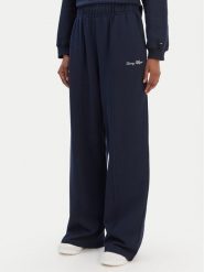 Tommy Hilfiger Spodnie dresowe Script WW0WW48784 Granatowy Relaxed Fit. Niebieskie spodnie dresowe TOMMY HILFIGER, l, bez wzorów, z bawełny. Za 649.99 zł.