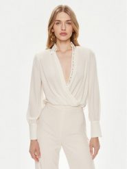 Elisabetta Franchi Body CB-008-42E2-4163 Biały Regular Fit. Białe body Elisabetta Franchi, bez wzorów, z syntetyku. Za 1,239.00 zł.