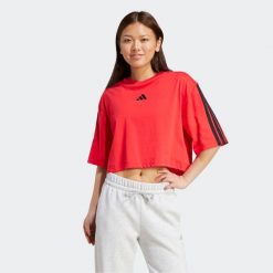 Koszulka damska ADIDAS Gym & Pilates. Bluzki Adidas, l, bez wzorów, z bawełny, sportowe, bez kołnierzyka, bez ramiączek. Za 129.99 zł.