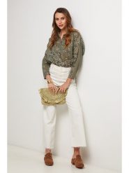 Lin Passion Koszula w kolorze khaki rozmiar: 40/42. Brązowe koszule Lin Passion, bez wzorów, z bawełny, klasyczne, bez kołnierzyka, bez ramiączek. Za 121.99 zł.