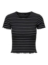 ONLY Koszulka "Emma" w kolorze czarnym rozmiar: XL. Czarne bluzki Only, xl, bez wzorów, bez kołnierzyka, bez ramiączek. Za 53.45 zł.