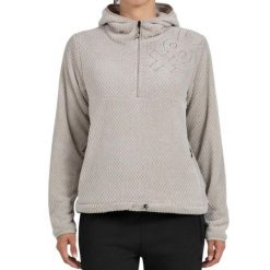 Bluza damska 8406 z półzameczkiem Diamond Fleece beżowa. Brązowe bluzy s, bez wzorów, z polaru, bez kaptura. Za 259.50 zł.