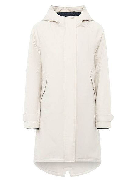 Zwillingsherz Parka "Keep Smiling" w kolorze kremowym rozmiar: L. Brązowe parki Zwillingsherz, l, bez kaptura. Za 279.95 zł.