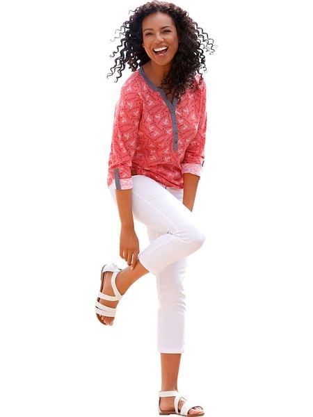 WITT WEIDEN Koszulka w kolorze czerwonym rozmiar: 42. Czerwone bluzki WITT WEIDEN, bez wzorów, z bawełny, bez kołnierzyka, bez ramiączek. Za 57.06 zł.