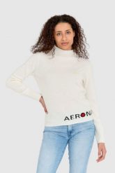 AERONAUTICA MILITARE Kremowy sweter damski z domieszką kaszmiru, Rozmiar XS. Brązowe swetry AERONAUTICA MILITARE, s, bez wzorów, z kaszmiru, bez ramiączek. W wyprzedaży za 449.99 zł.