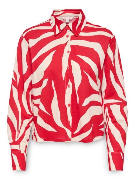 ONLY Koszula Sakura 15366883 Czerwony Regular Fit. Czerwone koszule Only, xl, bez wzorów, z syntetyku, bez kołnierzyka, bez ramiączek. Za 88.99 zł.