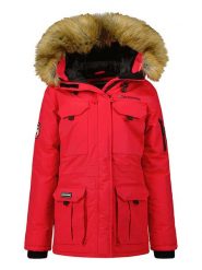Geographical Norway Parka "Baliverne" w kolorze czerwonym rozmiar: XXL. Czerwone parki Geographical Norway, xxl, bez kaptura. Za 260.35 zł.