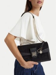 Nine West Torebka EO-ELEGANT FLOW-TK25740 Czarny. Czarne listonoszki Nine West, bez wzorów, ze skóry, bez dodatków. Za 329.99 zł.