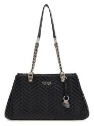 Guess Torebka w kolorze czarnym - 34 x 21 x 12 cm rozmiar: onesize. Czarne torby na ramię Guess, z aplikacjami, z materiału, na ramię, pikowane, bez dodatków. Za 554.45 zł.