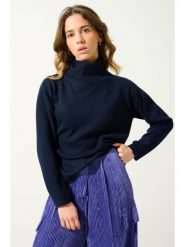 AUTHENTIC CASHMERE Kaszmirowy sweter "Cheviot" w kolorze granatowym rozmiar: S. Niebieskie golfy AUTHENTIC CASHMERE, s, bez wzorów, z kaszmiru, bez ramiączek. Za 347.99 zł.