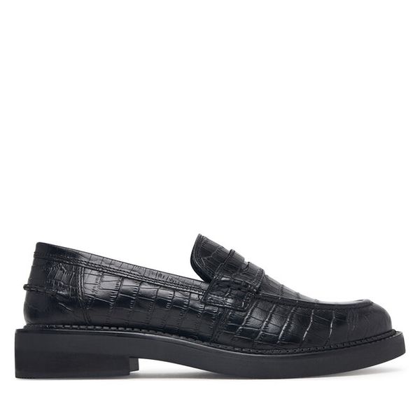 Lordsy Geox. Czarne lordsy Geox, bez wzorów, bez obcasa, bez zapięcia. Za 499.99 zł.