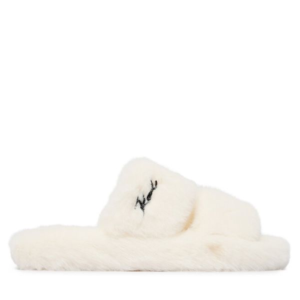 Kapcie KARL LAGERFELD. Białe obuwie domowe KARL LAGERFELD, bez wzorów, bez zapięcia. Za 439.99 zł.