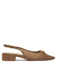 Nine West Baleriny WFA2991-1 Beżowy. Brązowe baleriny Nine West, bez wzorów, z materiału, bez obcasa. Za 119.99 zł.