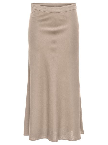 ONLY Spódnica midi Goa 15363690 Beżowy Regular Fit. Brązowe spódnice Only, l, bez wzorów, ze lnu, midi. Za 97.99 zł.