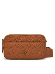 PINKO Torebka Camera Bag Mini PE 25 PLTT 104292 A1YB Brązowy. Brązowe listonoszki Pinko, bez wzorów, ze skóry, bez dodatków. Za 959.99 zł.