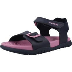 Sandały GEOX J SANDAL FUSBETTO GI Niebieski. Niebieskie sandały Geox, bez wzorów, z syntetyku, sportowe, bez obcasa, bez zapięcia. Za 207.99 zł.