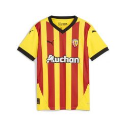 Młodzieżowa koszulka domowa RC Lens 24/25 PUMA Pelé Yellow Red. Czerwona bluzki Puma, m, bez wzorów, ze lnu, młodzieżowe, bez kołnierzyka, bez ramiączek. Za 359.00 zł.