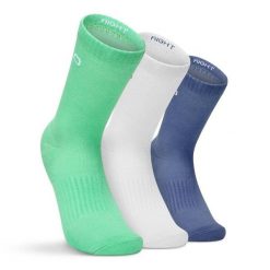 Sportowe skarpetki do gry w padla trójpak Padel Siroko Vira Celestial. Białe skarpety SIROKO, bez wzorów, z tkaniny. Za 62.00 zł.