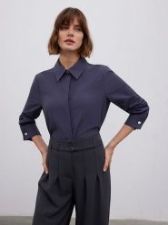 BGN Koszula w kolorze granatowym rozmiar: 38. Niebieskie koszule BGN, bez wzorów, bez kołnierzyka, bez ramiączek. Za 65.99 zł.