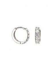 OR ÉCLAT Złote kolczyki-kreole z cyrkoniami rozmiar: onesize. Szare kolczyki OR ÉCLAT, z cyrkonią, złote, z zapięciem typu bigiel. Za 739.99 zł.