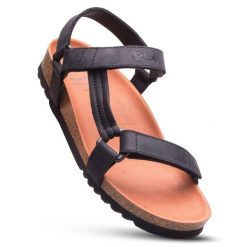 Sandały damskie SCHOLL HEAVEN AD na rzepy. Czarne sandały Scholl, bez wzorów, sportowe, bez obcasa, bez zapięcia. Za 269.99 zł.