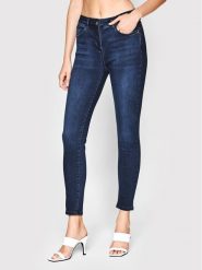 Patrizia Pepe Jeansy CP0509/D1HIB-C920 Granatowy Slim Fit. Niebieskie jeansy Patrizia Pepe, bez wzorów. Za 939.99 zł.