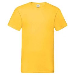Koszulka Unisex Dla Dorosłych Z Dekoltem W Szpic. Brązowe bluzki FRUIT OF THE LOOM, s, bez wzorów, sportowe, bez kołnierzyka, bez ramiączek. Za 39.99 zł.