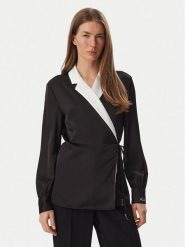 KARL LAGERFELD Bluzka B4W11016 Czarny Regular Fit. Czarne bluzki KARL LAGERFELD, bez wzorów, z syntetyku, bez kołnierzyka, bez ramiączek. Za 779.99 zł.